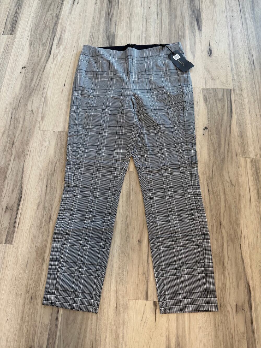 Rag & Bone Simone Skinny Pant Black Check Back Zip Size 12 BNWT